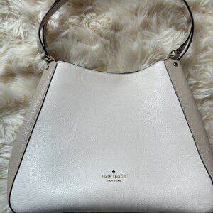 Kate Spade Colorblock Large Triple-Compartment, Pebbled Leather Satchel Bag